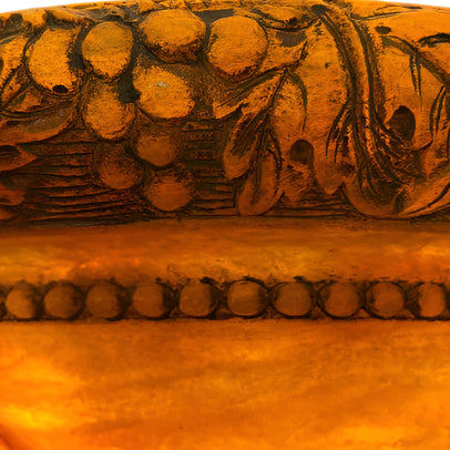 Grape Adorned Amber Alabaster Chandelier