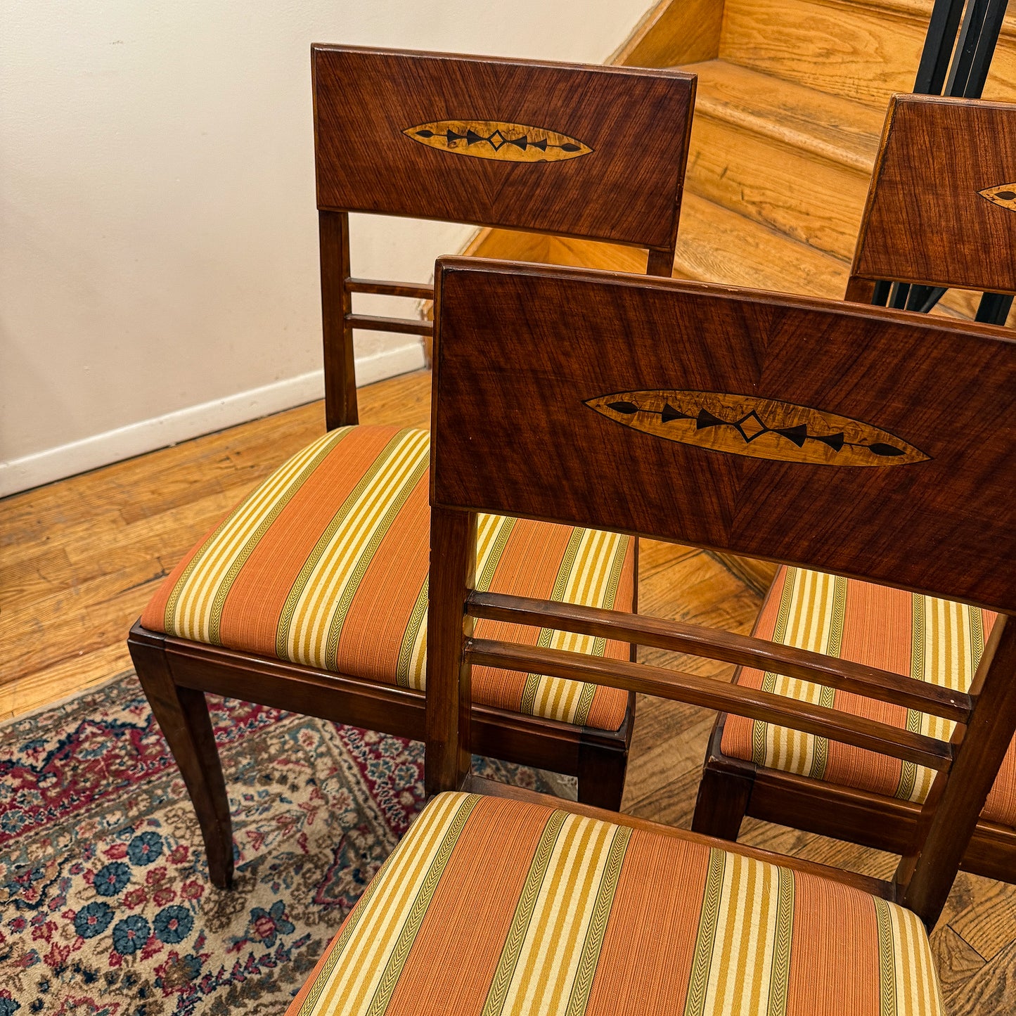 Set of Four Art Deco Side Chairs