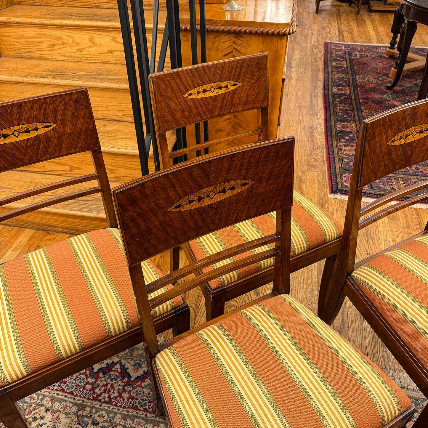 Set of Four Art Deco Side Chairs