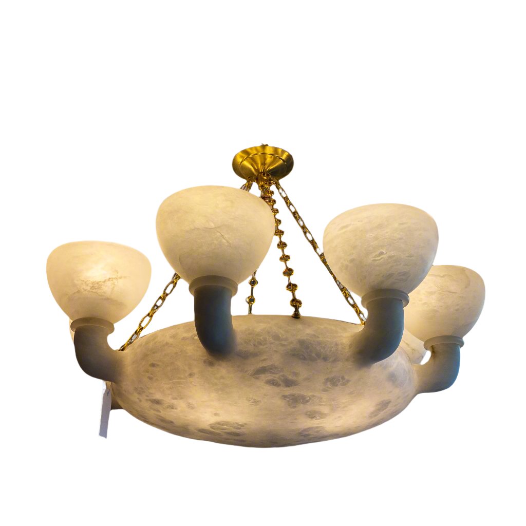 Neoclassical Alabaster Chandelier