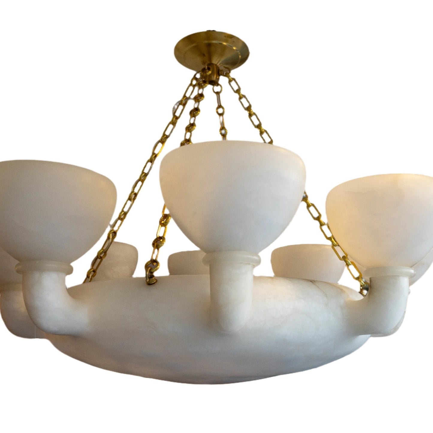 Neoclassical Alabaster Chandelier