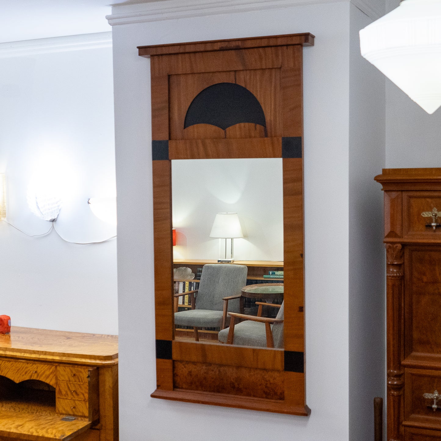 Biedermeier Wall Mirror, Sweden 1860