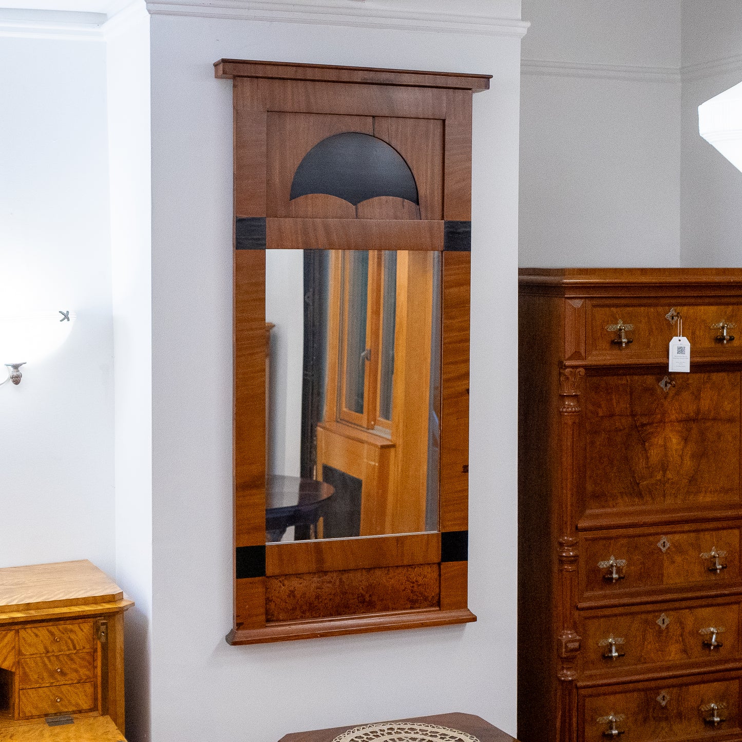 Biedermeier Wall Mirror, Sweden 1860