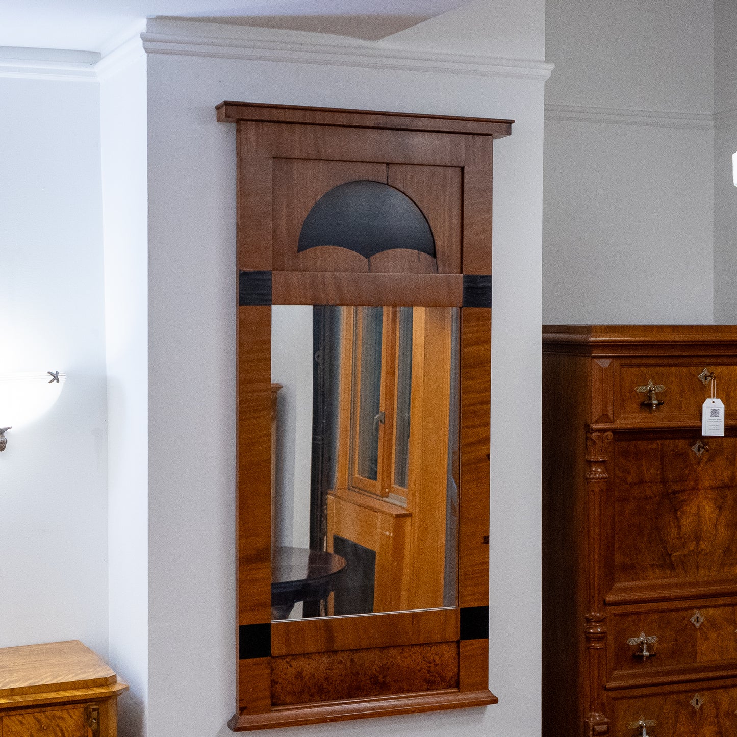 Biedermeier Wall Mirror, Sweden 1860