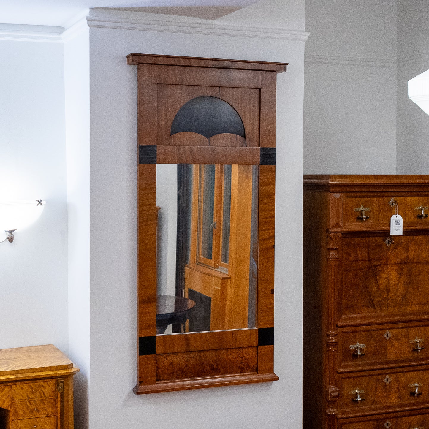Biedermeier Wall Mirror, Sweden 1860