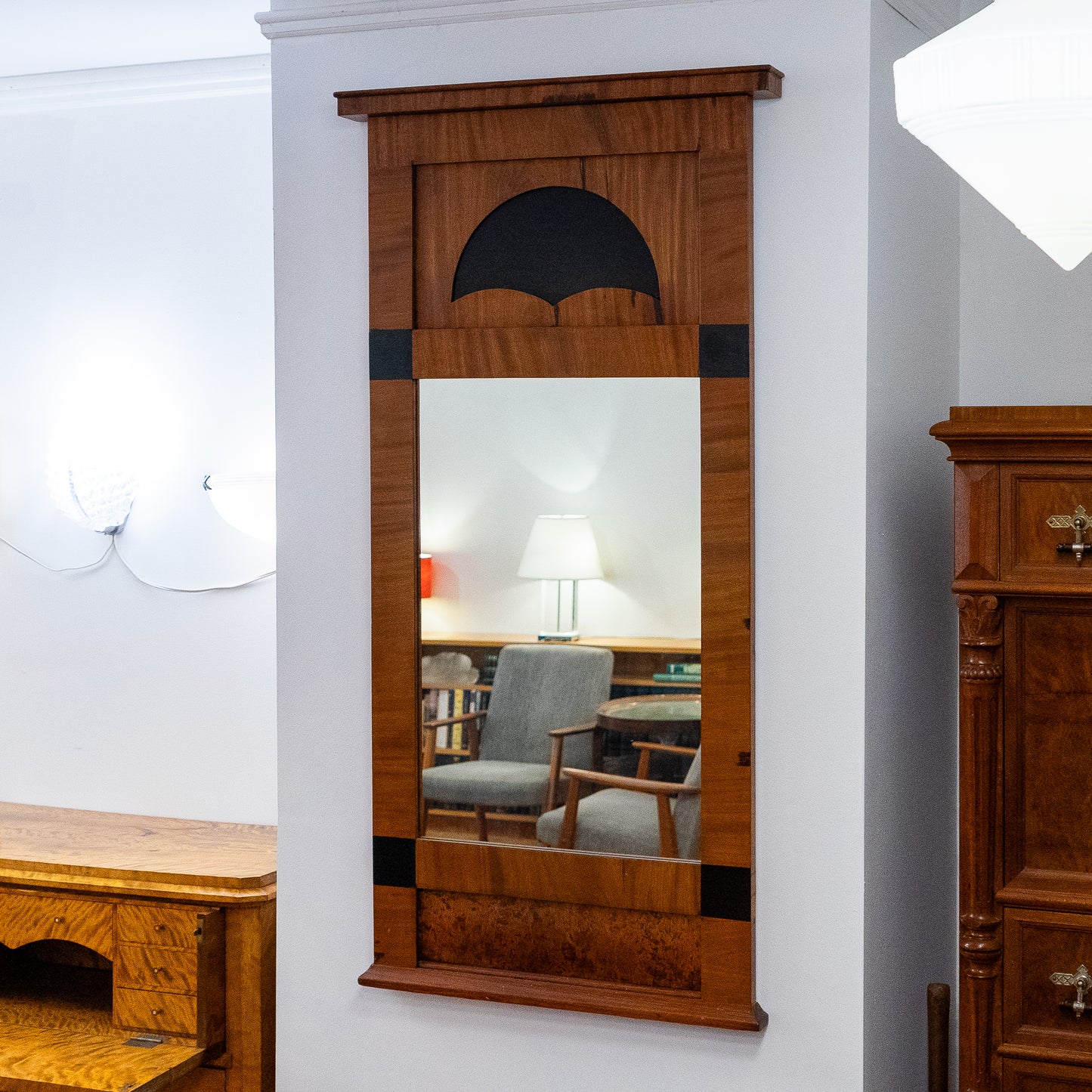 Biedermeier Wall Mirror, Sweden 1860