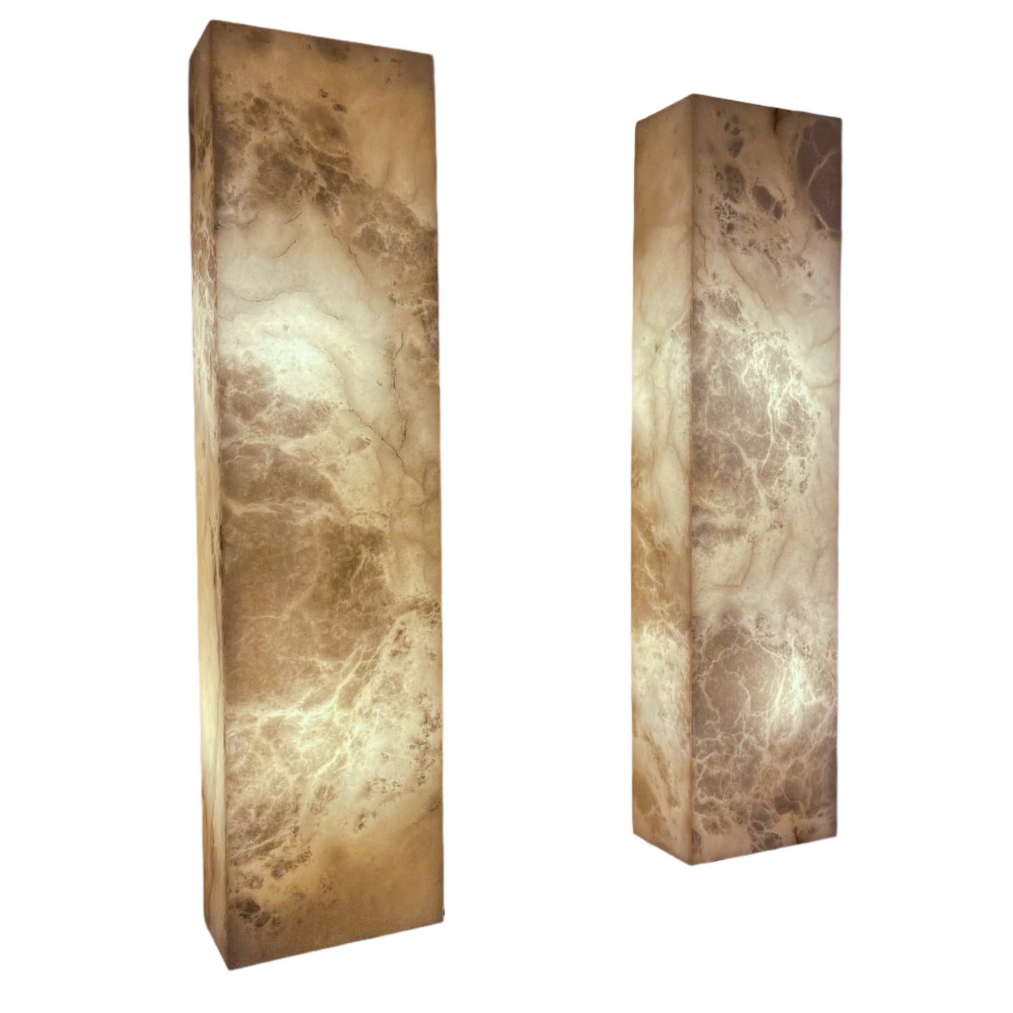 Alabaster Architectural Wall Sconces