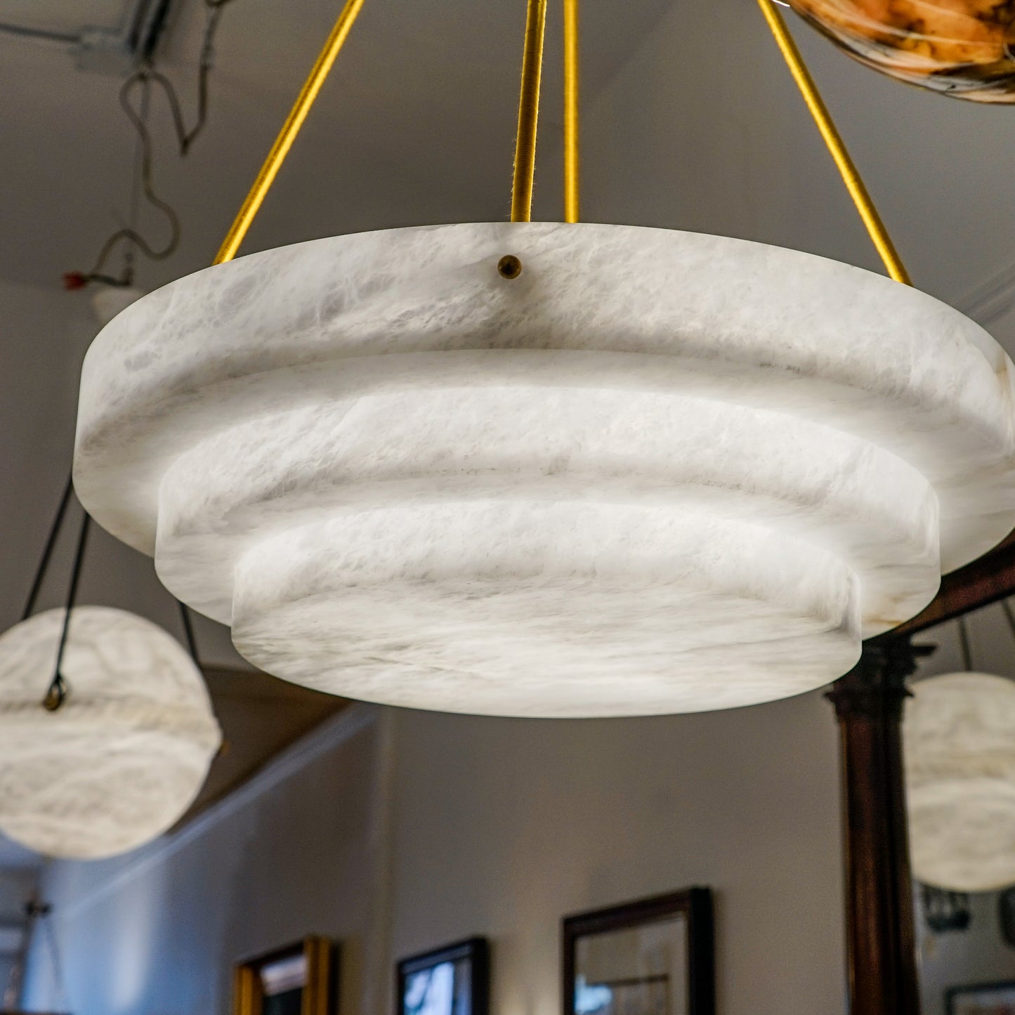 Art Deco Alabaster Pendant