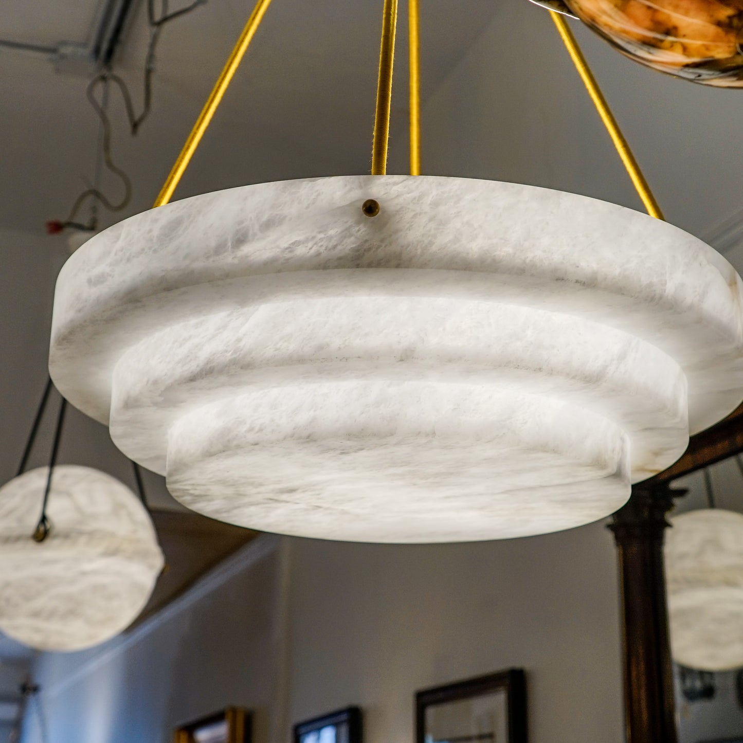 Art Deco Alabaster Pendant