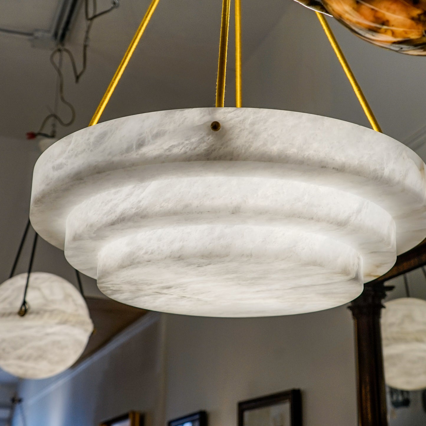 Art Deco Alabaster Pendant