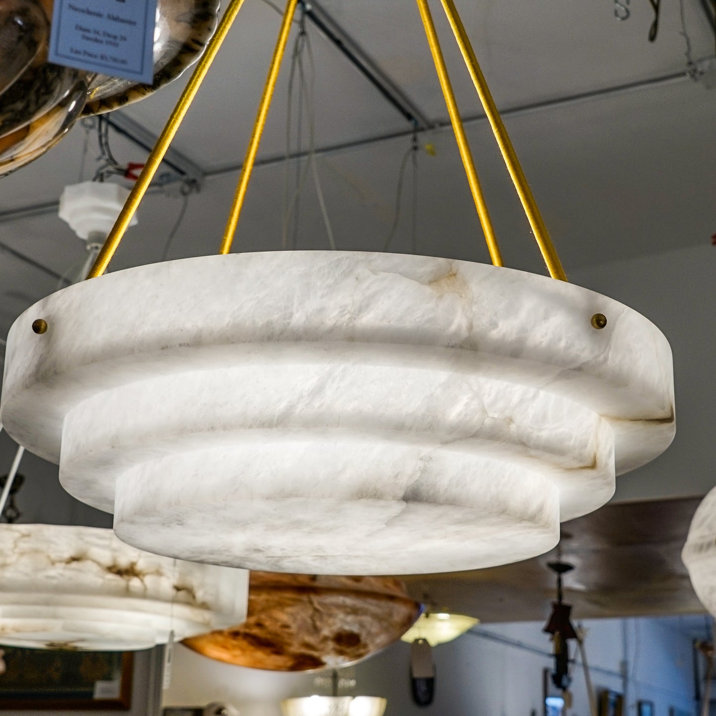 Art Deco Alabaster Pendant