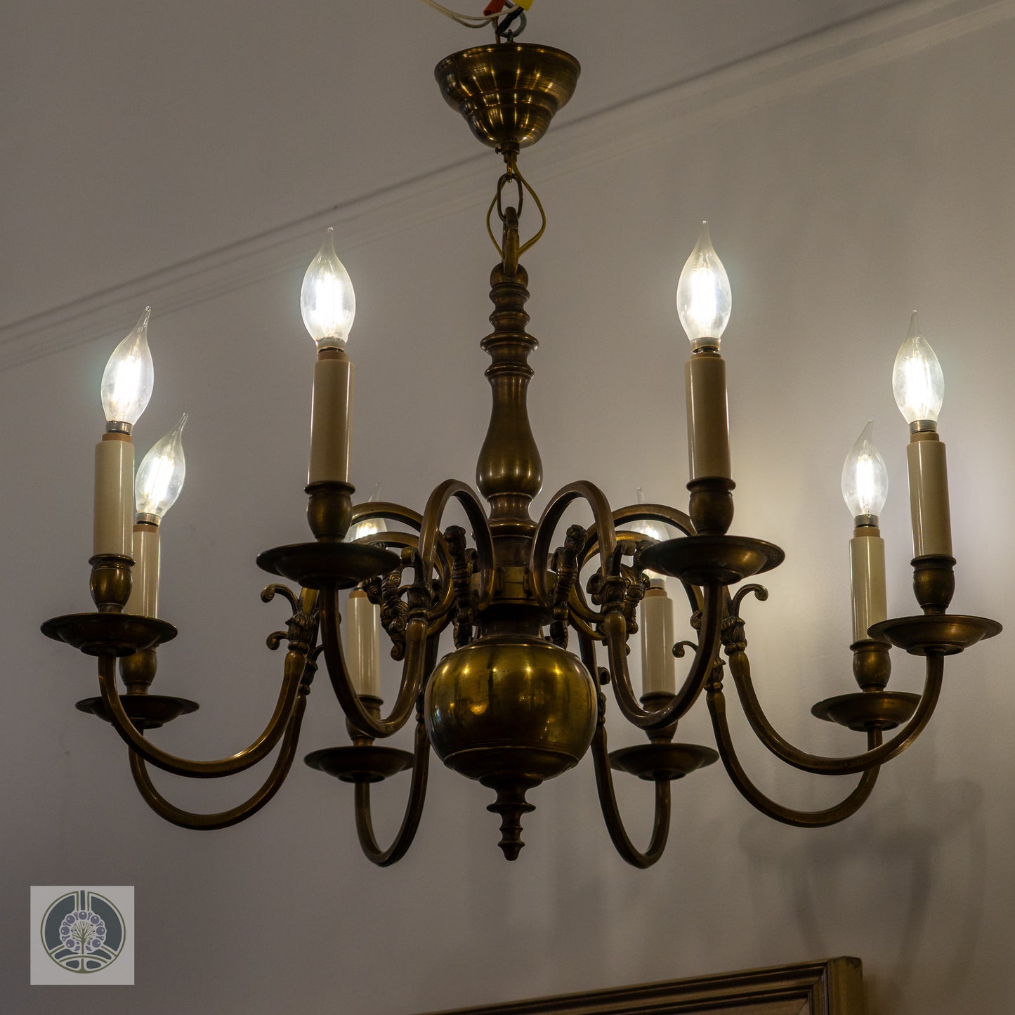 Early 20th Century Brass Chandelier