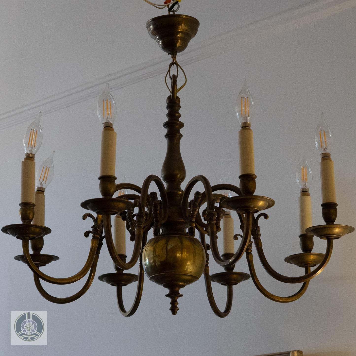 Early 20th Century Brass Chandelier