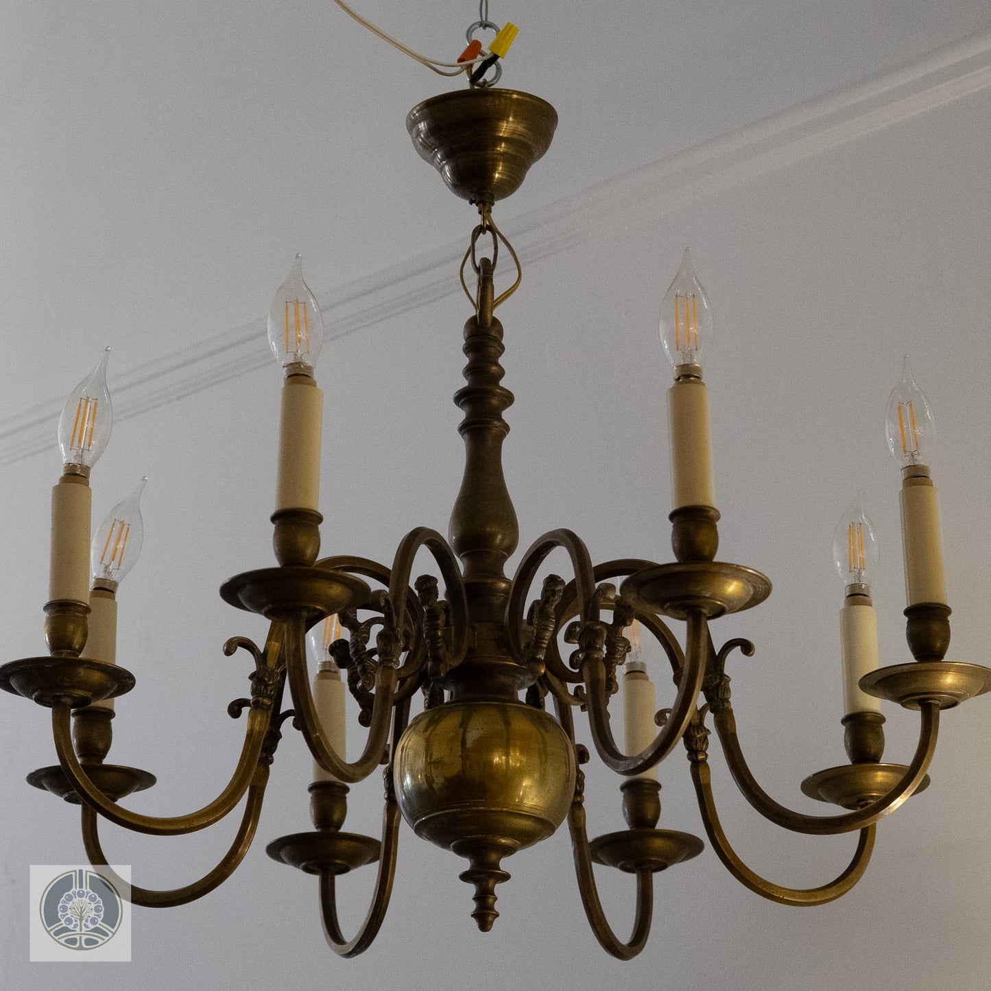 Early 20th Century Brass Chandelier