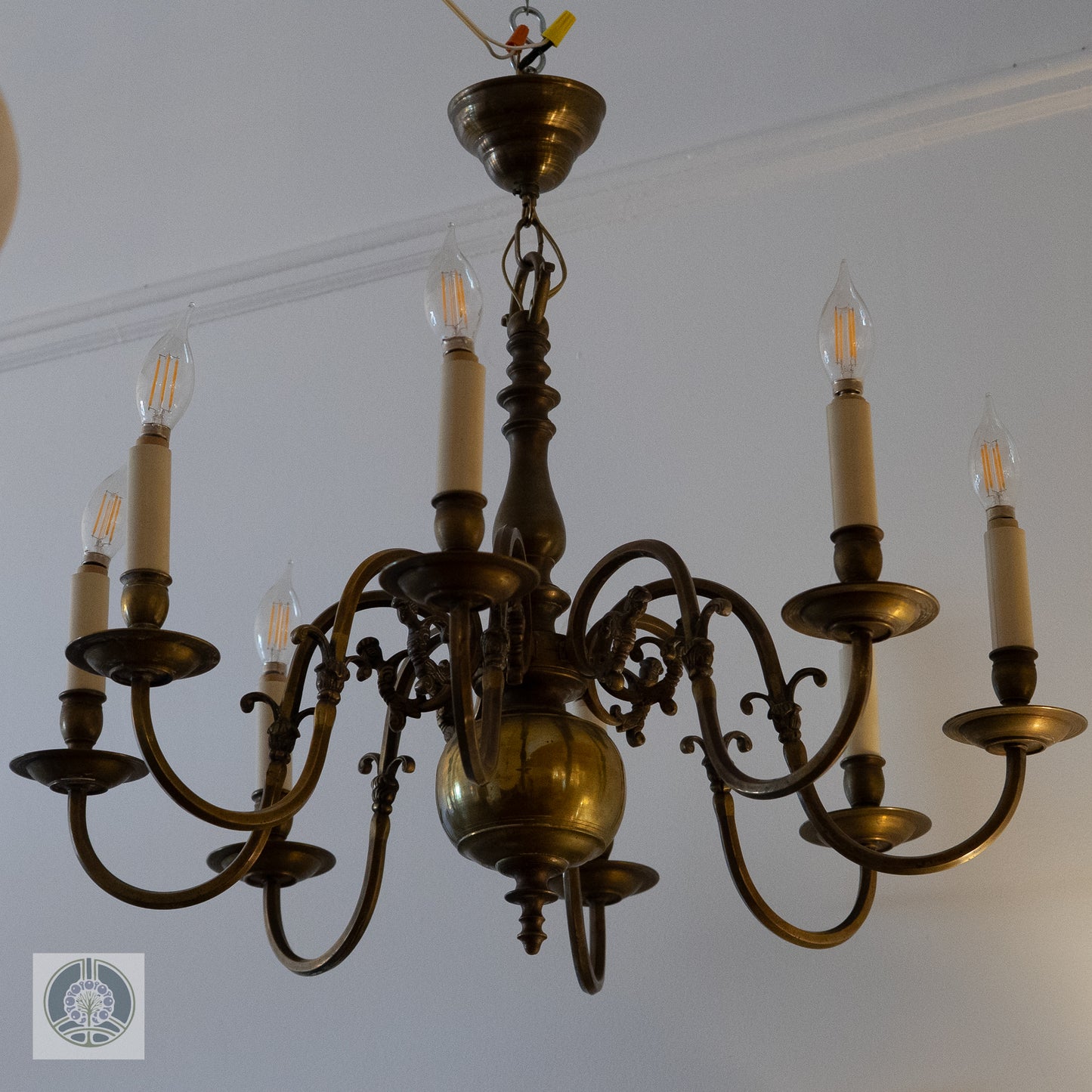 Early 20th Century Brass Chandelier
