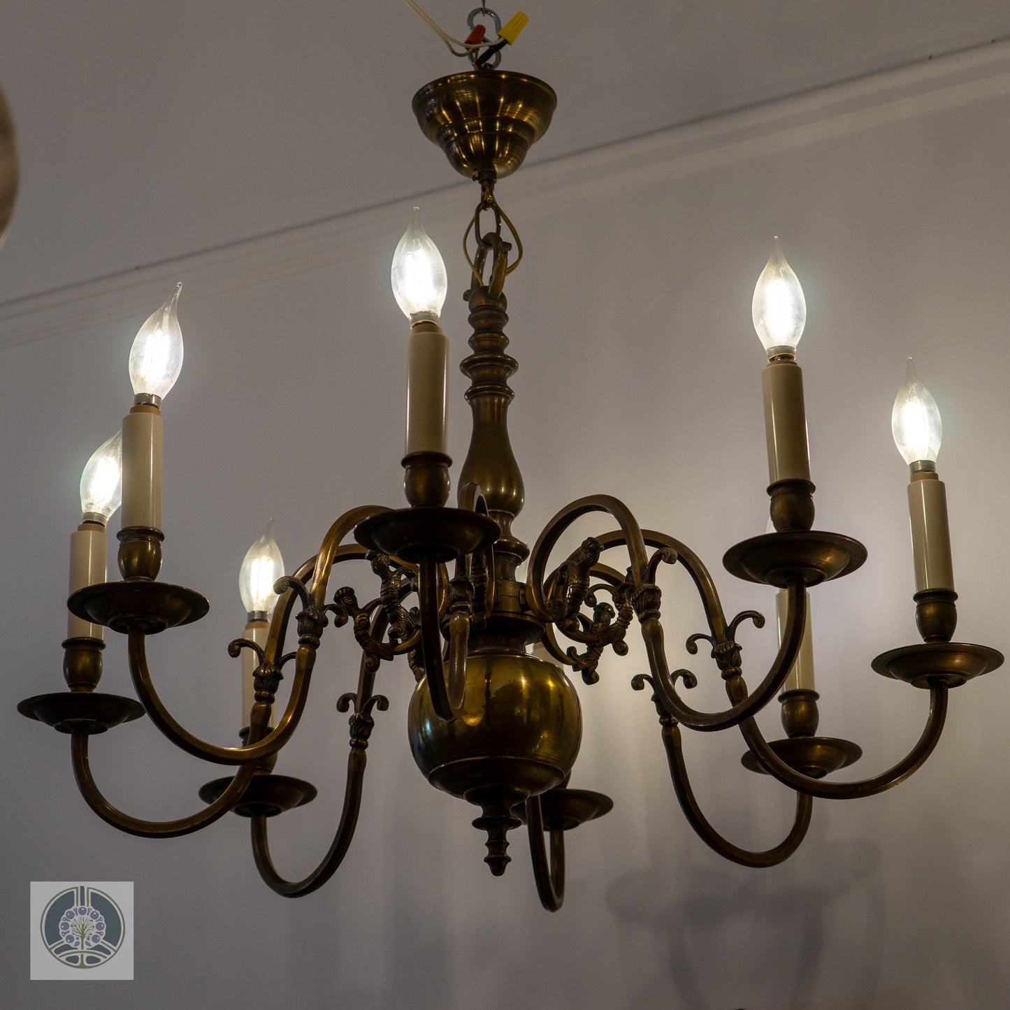 Early 20th Century Brass Chandelier