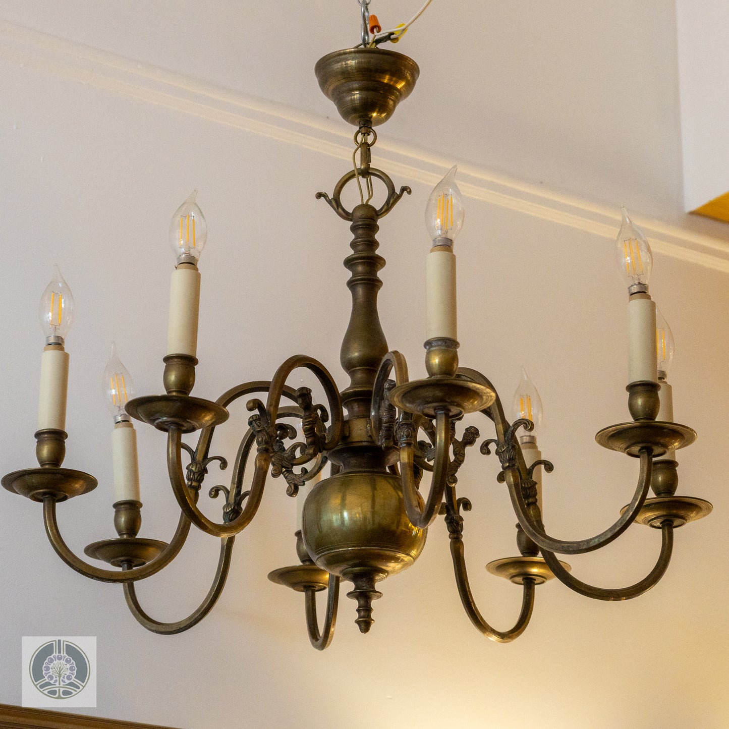Early 20th Century Brass Chandelier