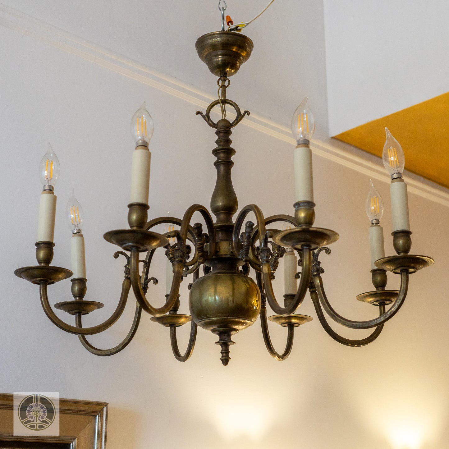 Early 20th Century Brass Chandelier