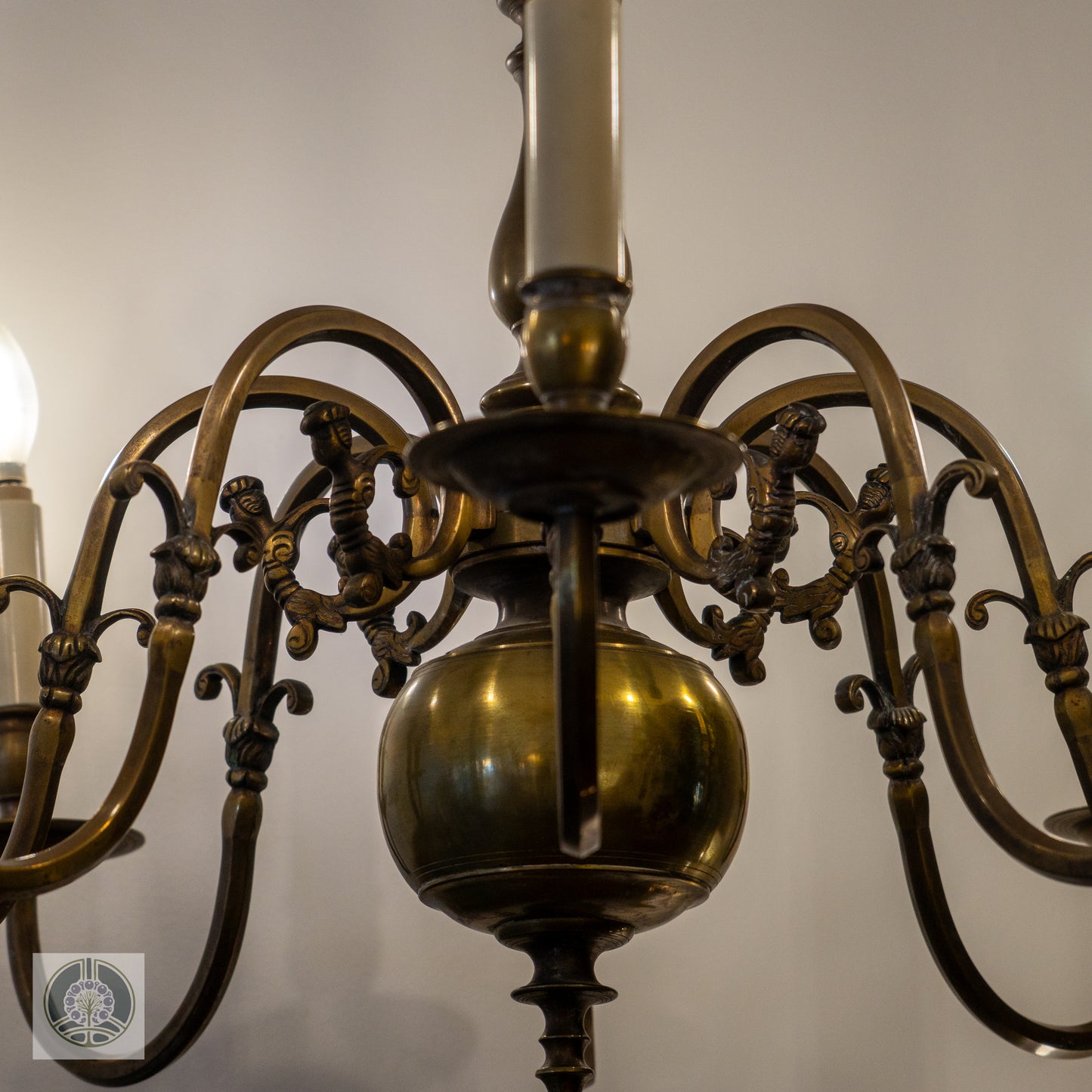 Early 20th Century Brass Chandelier