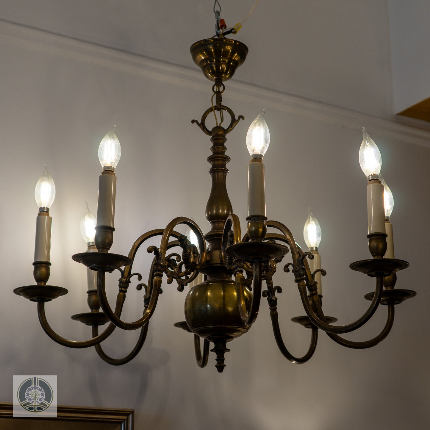 Early 20th Century Brass Chandelier