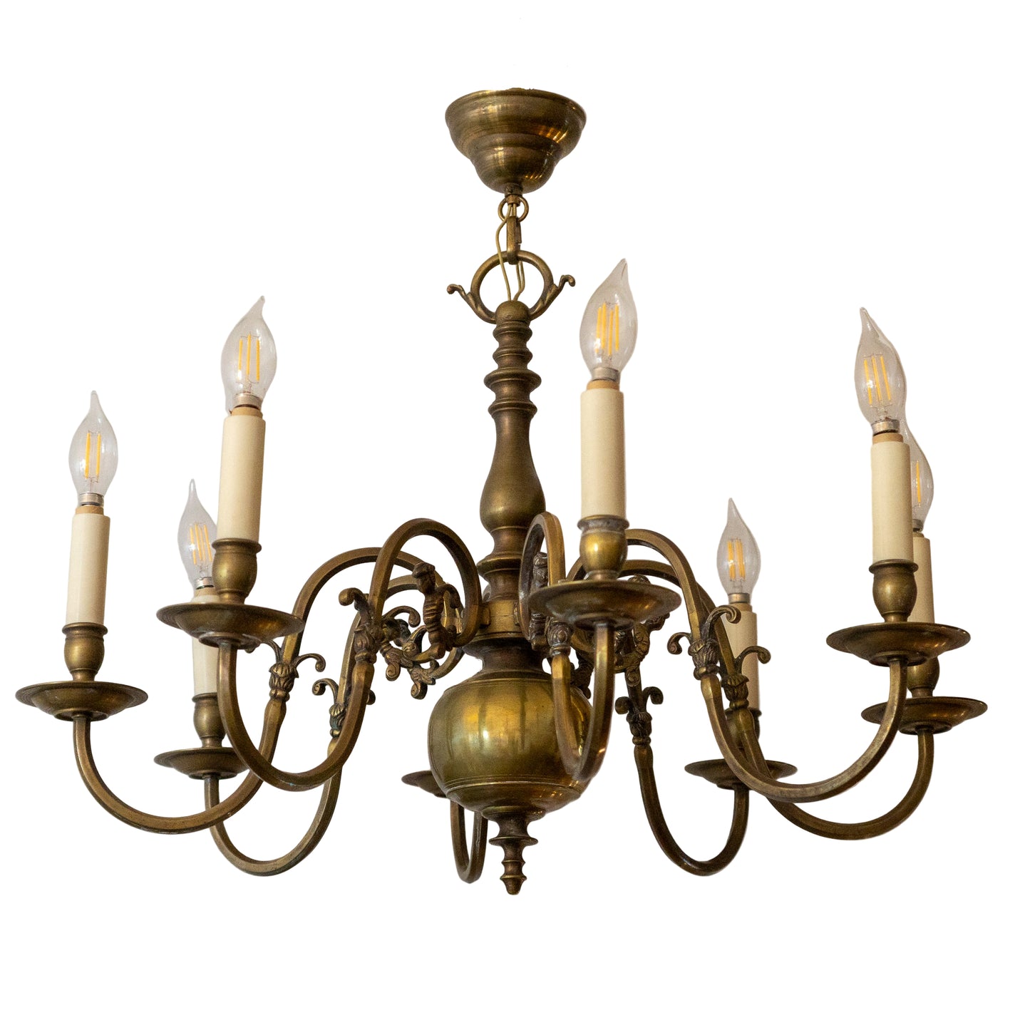 Early 20th Century Brass Chandelier