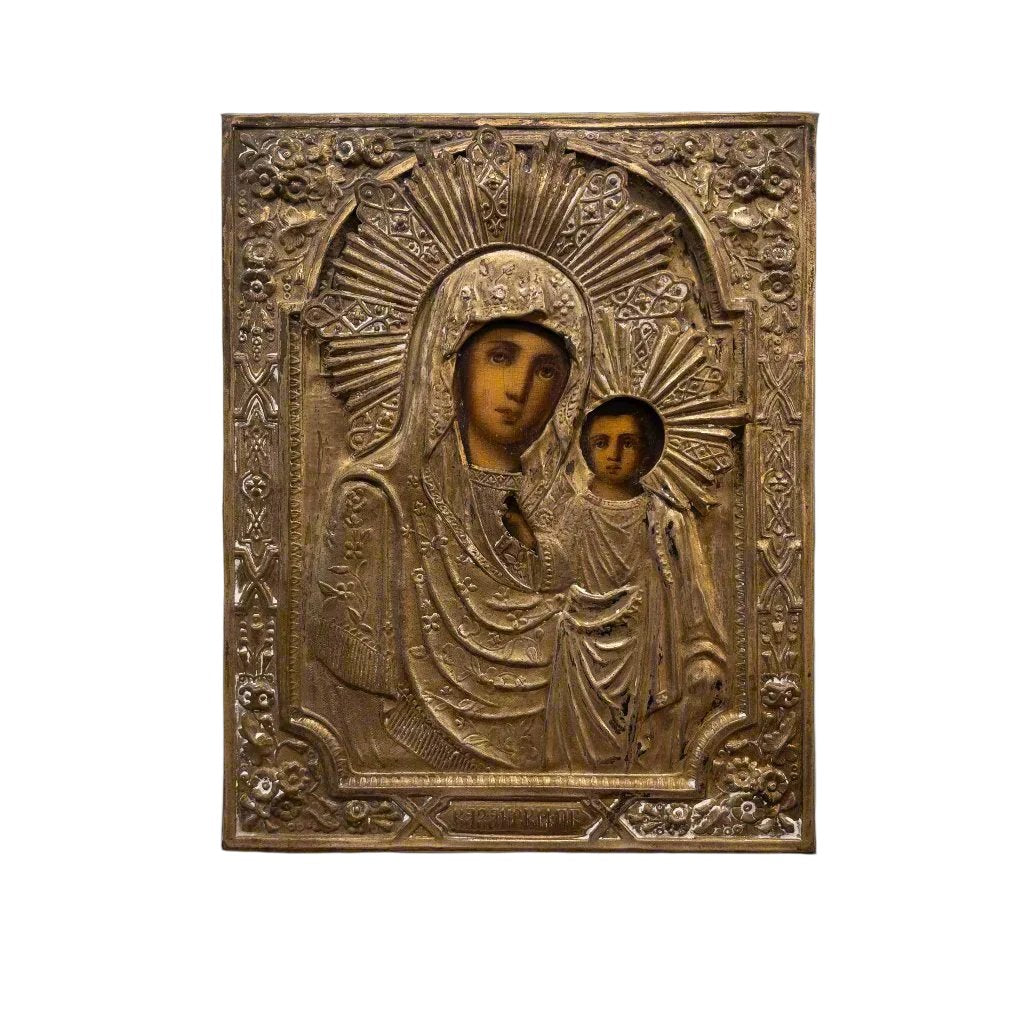19th Century Russian Icon, Our Lady of Kazan