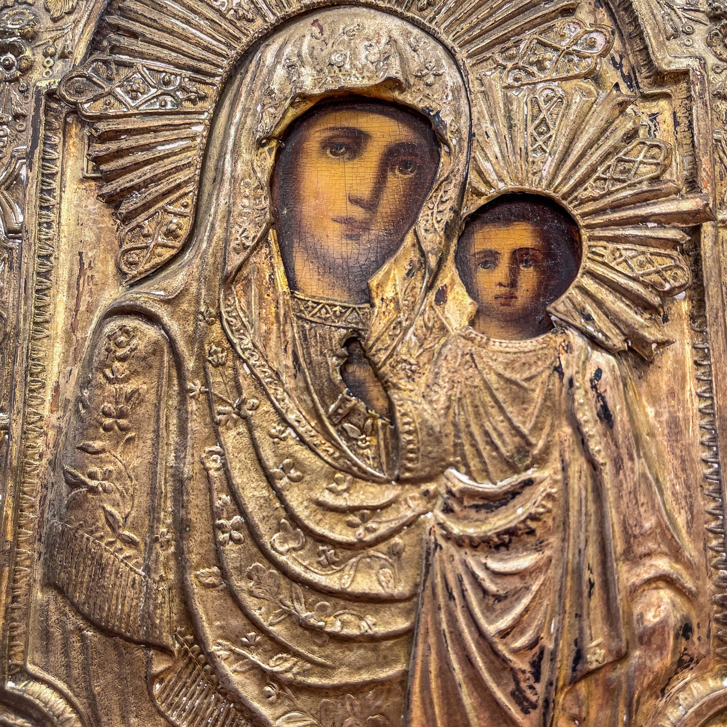 19th Century Russian Icon, Our Lady of Kazan
