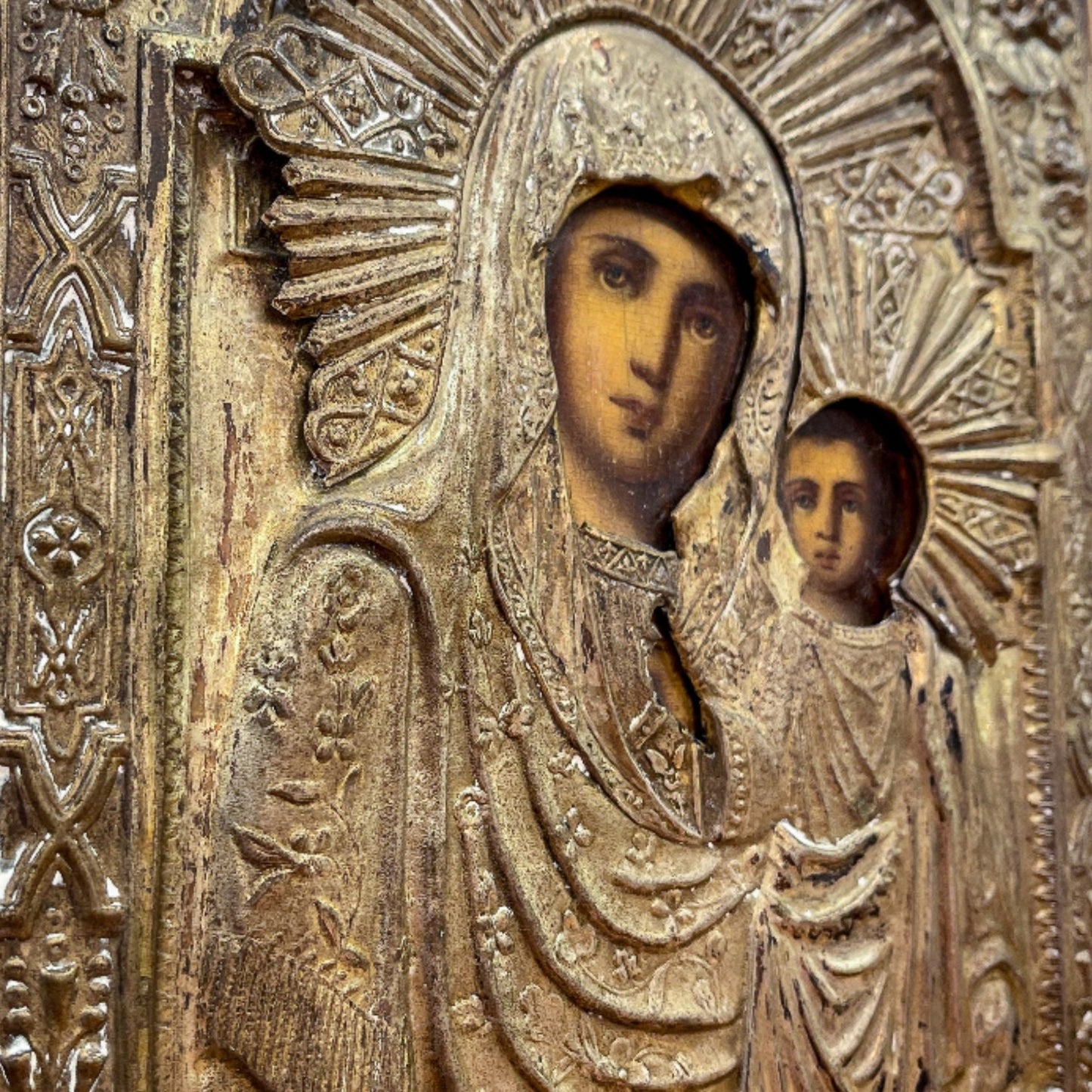 19th Century Russian Icon, Our Lady of Kazan