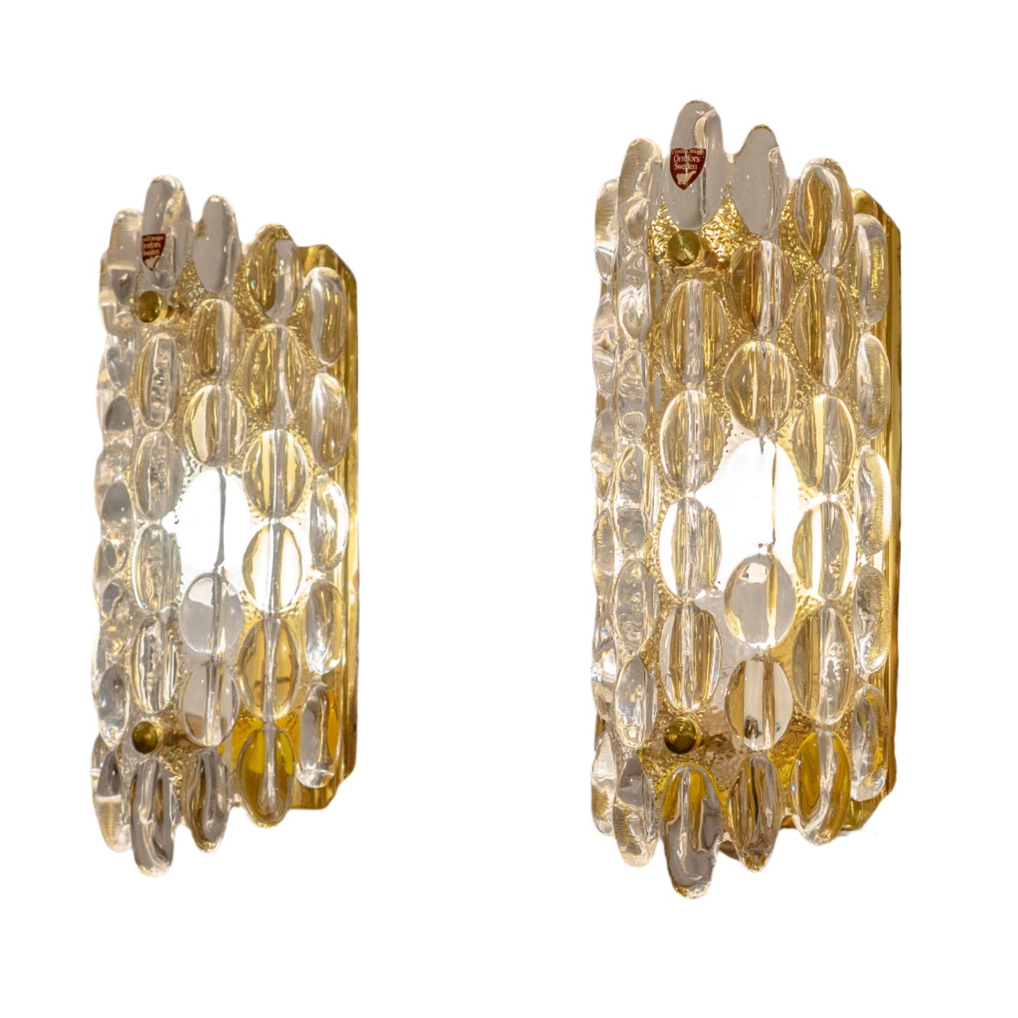 Orrefors Molded Glass Sconces