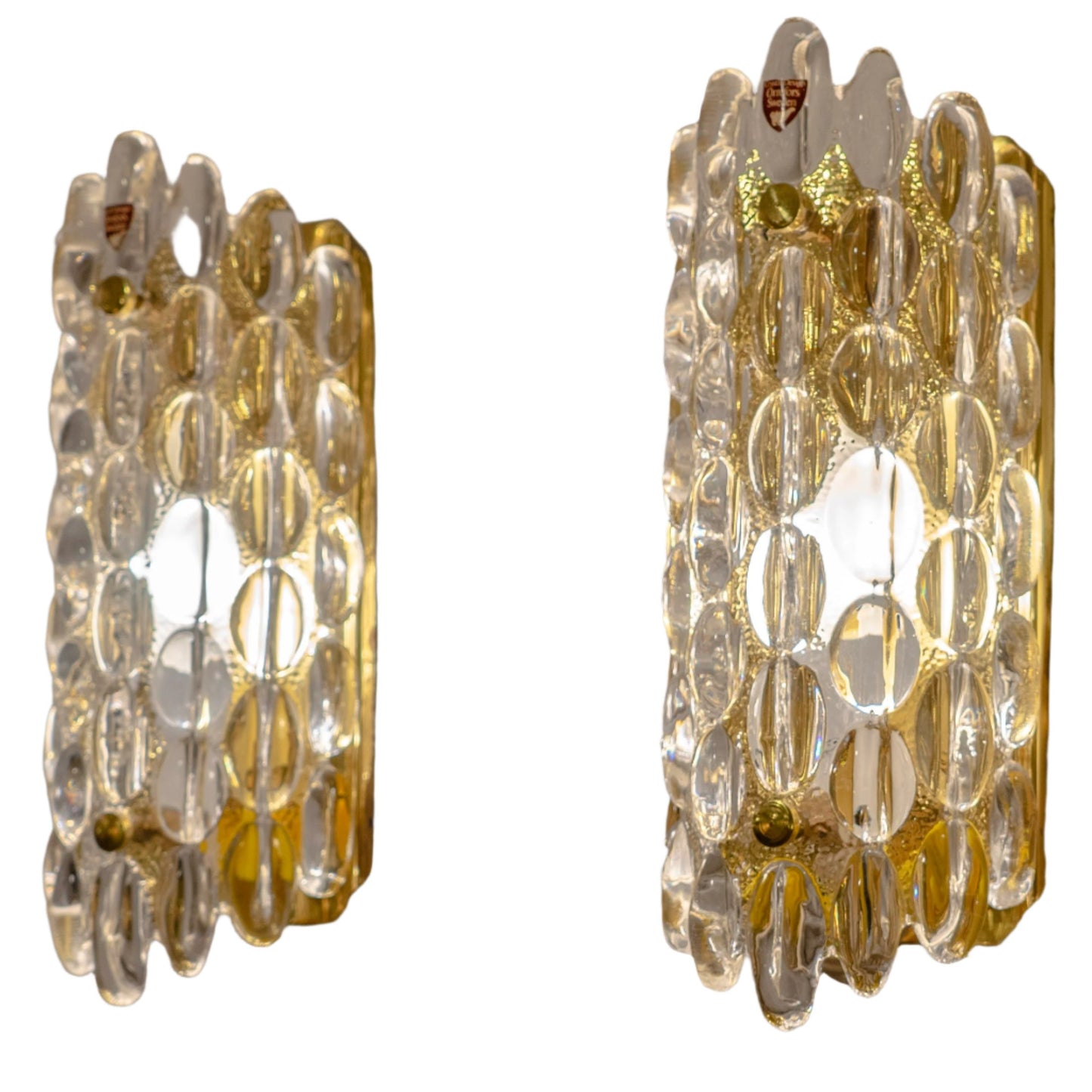 Orrefors Molded Glass Sconces