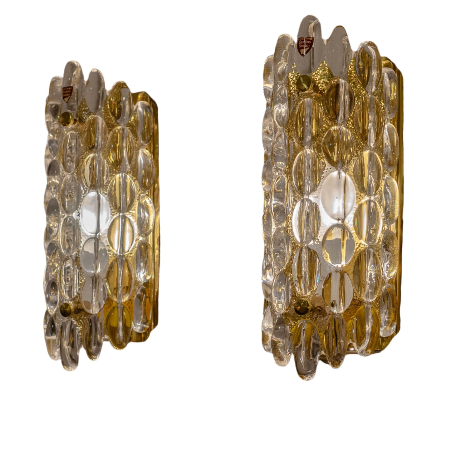 Orrefors Molded Glass Sconces