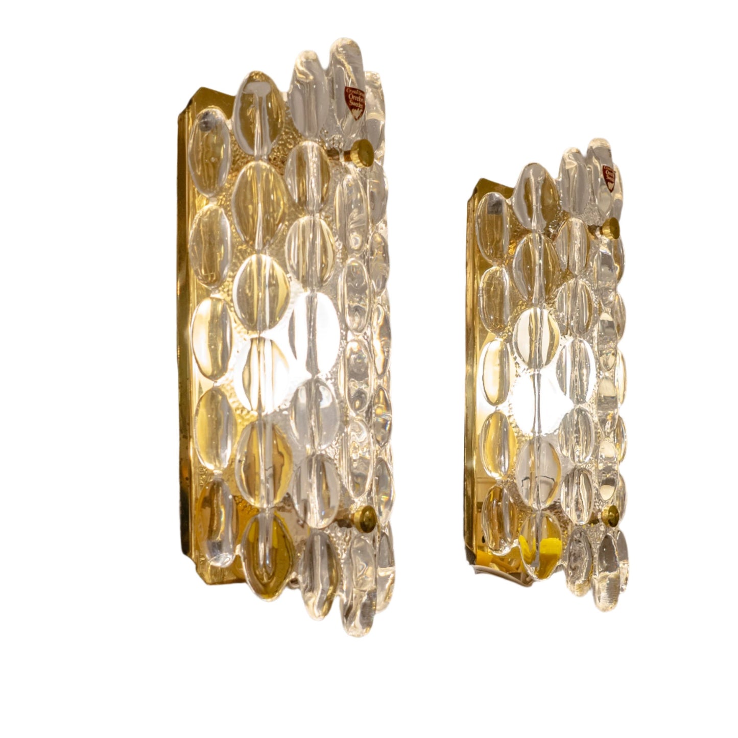 Orrefors Molded Glass Sconces