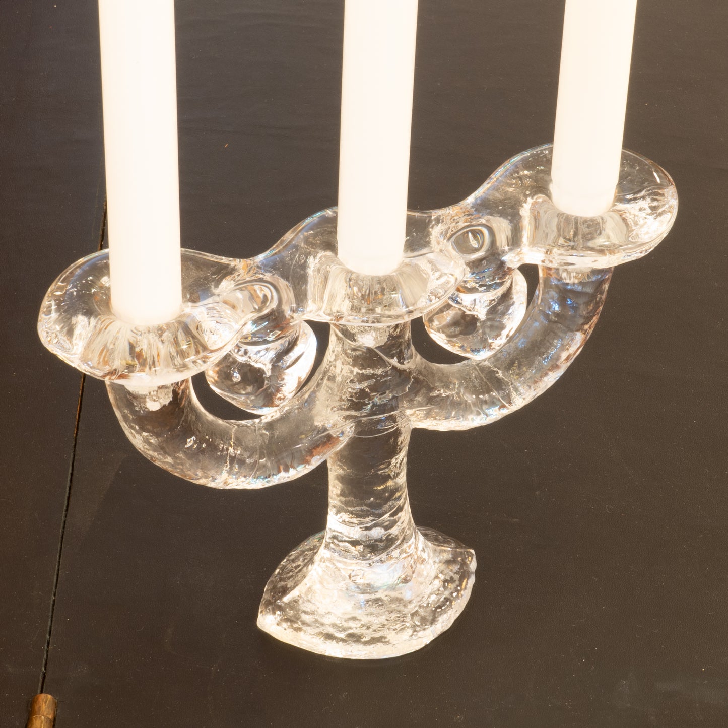 Vintage Pukeberg Triple Candle Holder