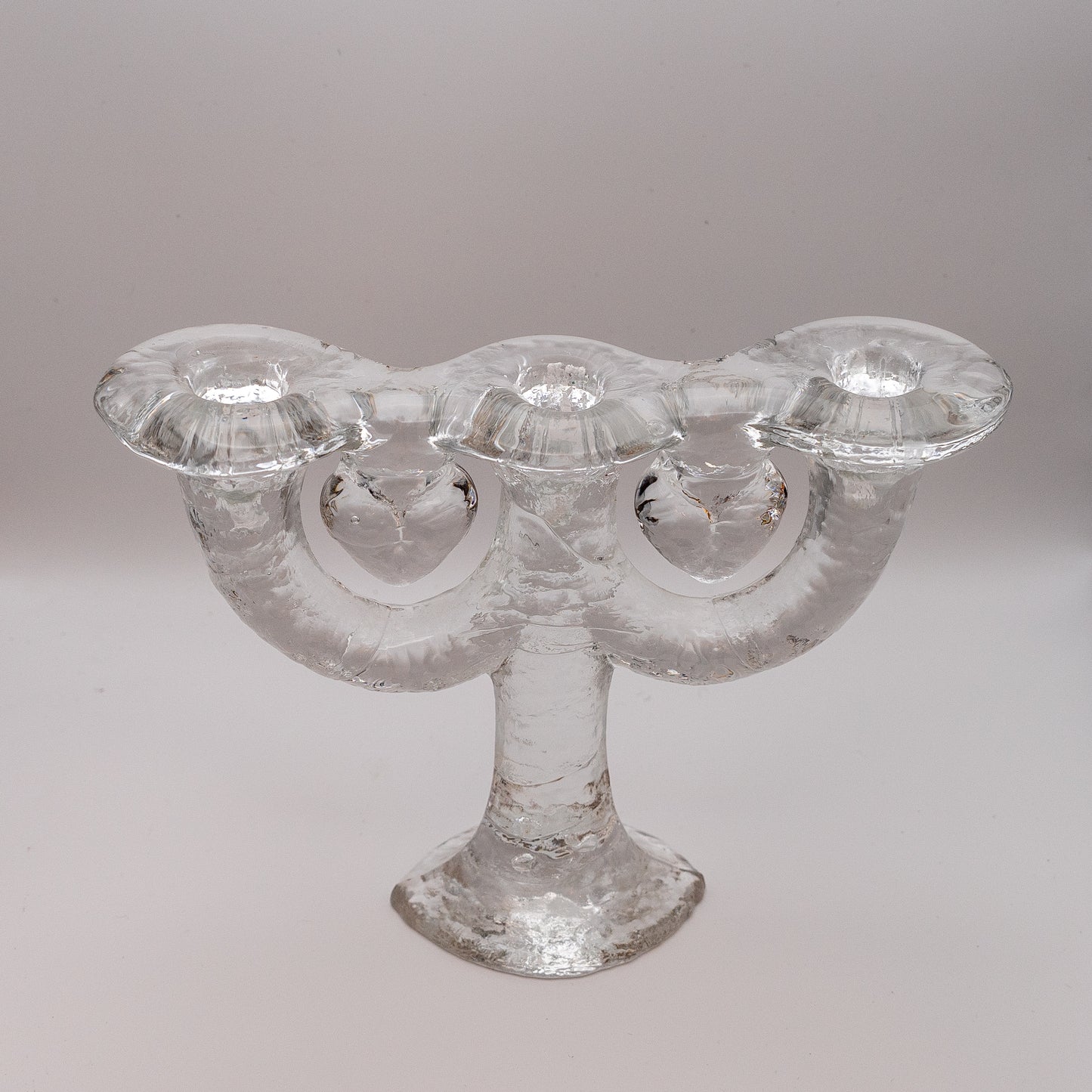 Vintage Pukeberg Triple Candle Holder