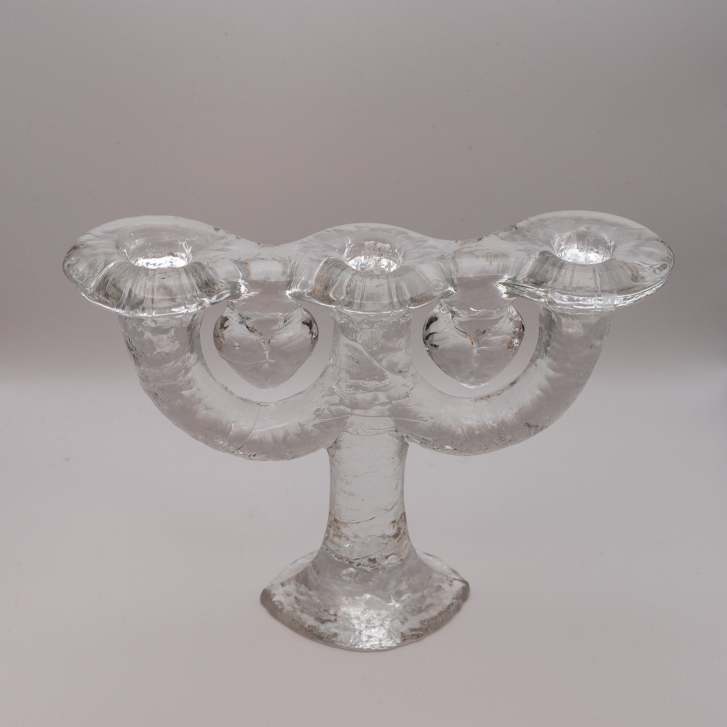 Vintage Pukeberg Triple Candle Holder