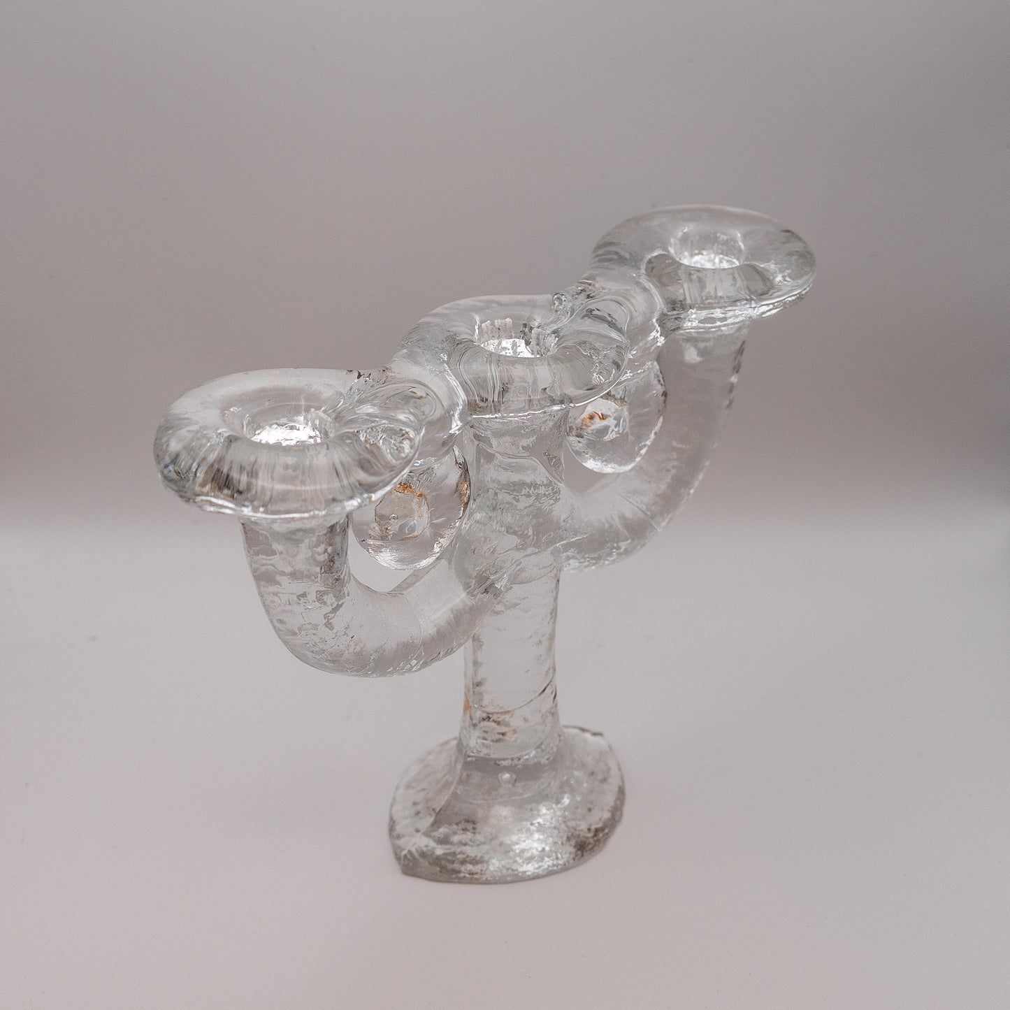 Vintage Pukeberg Triple Candle Holder