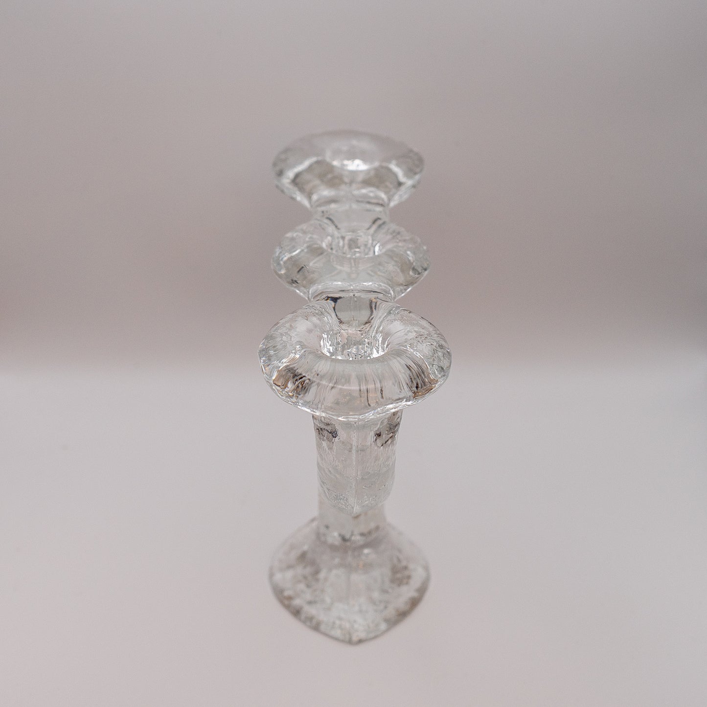 Vintage Pukeberg Triple Candle Holder