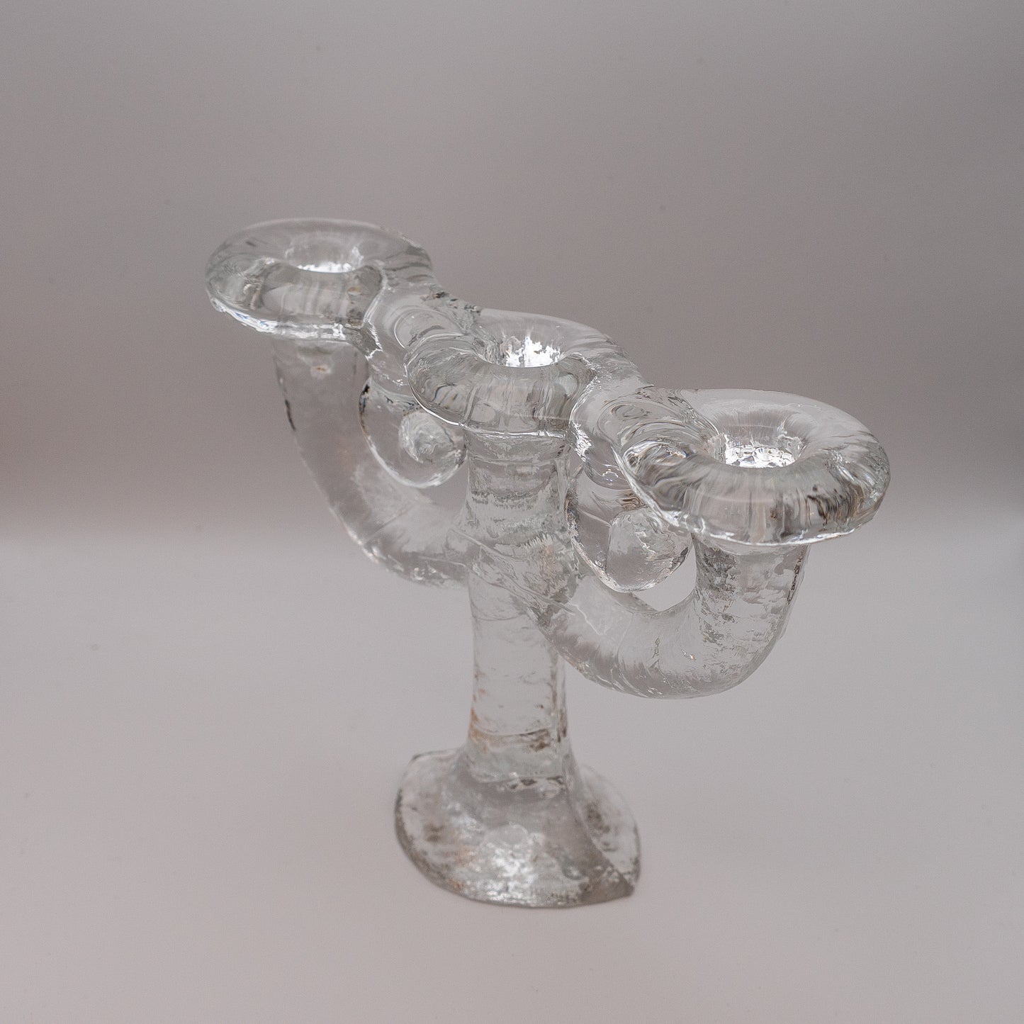 Vintage Pukeberg Triple Candle Holder