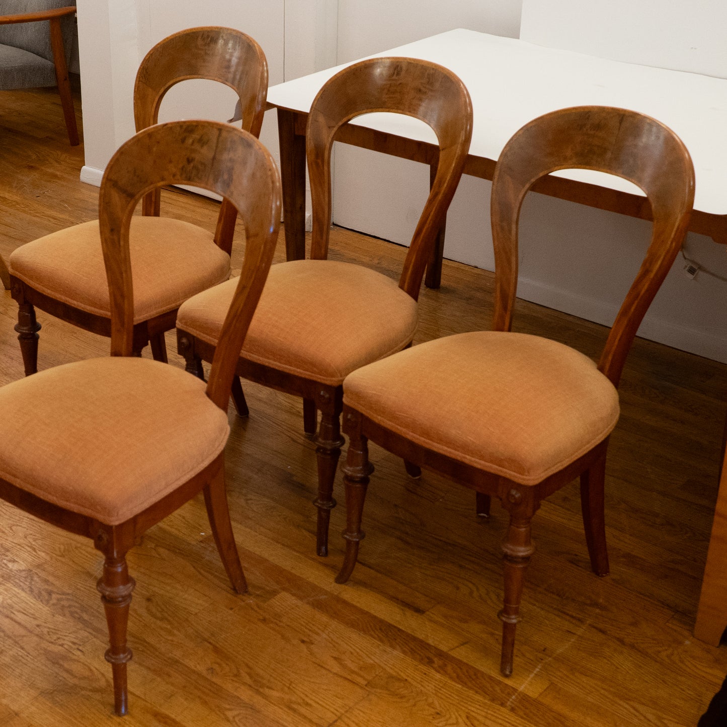 Spoon Back 19th Century Dining Chairs, Set of 4