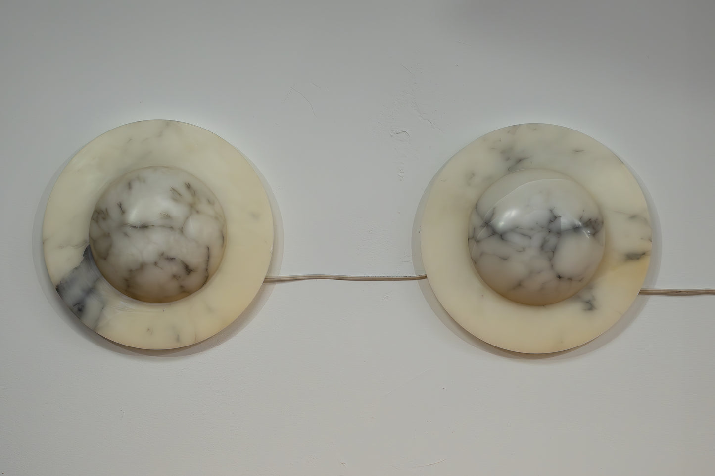 Moon Motif Alabaster Wall Sconces