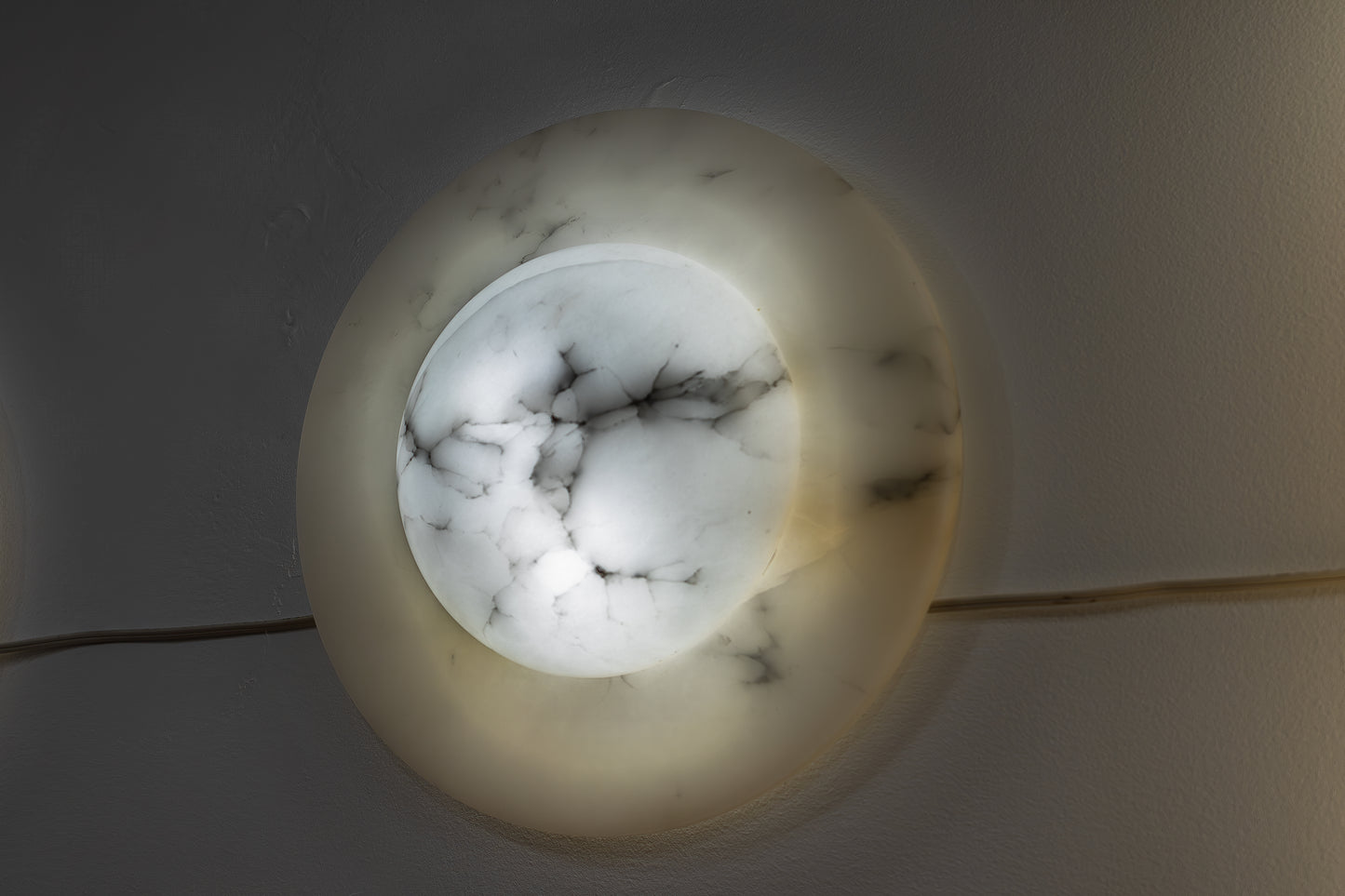 Moon Motif Alabaster Wall Sconces