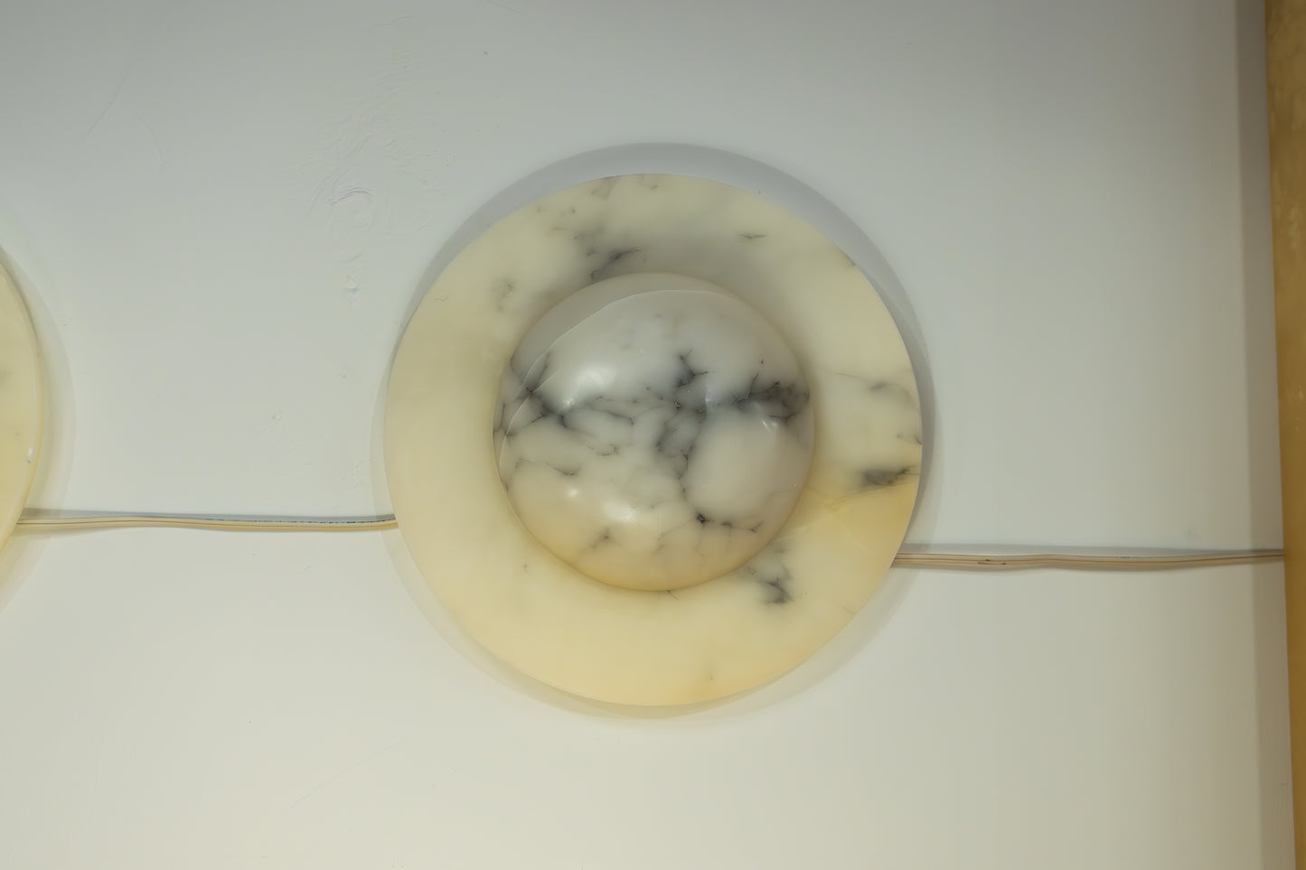 Moon Motif Alabaster Wall Sconces