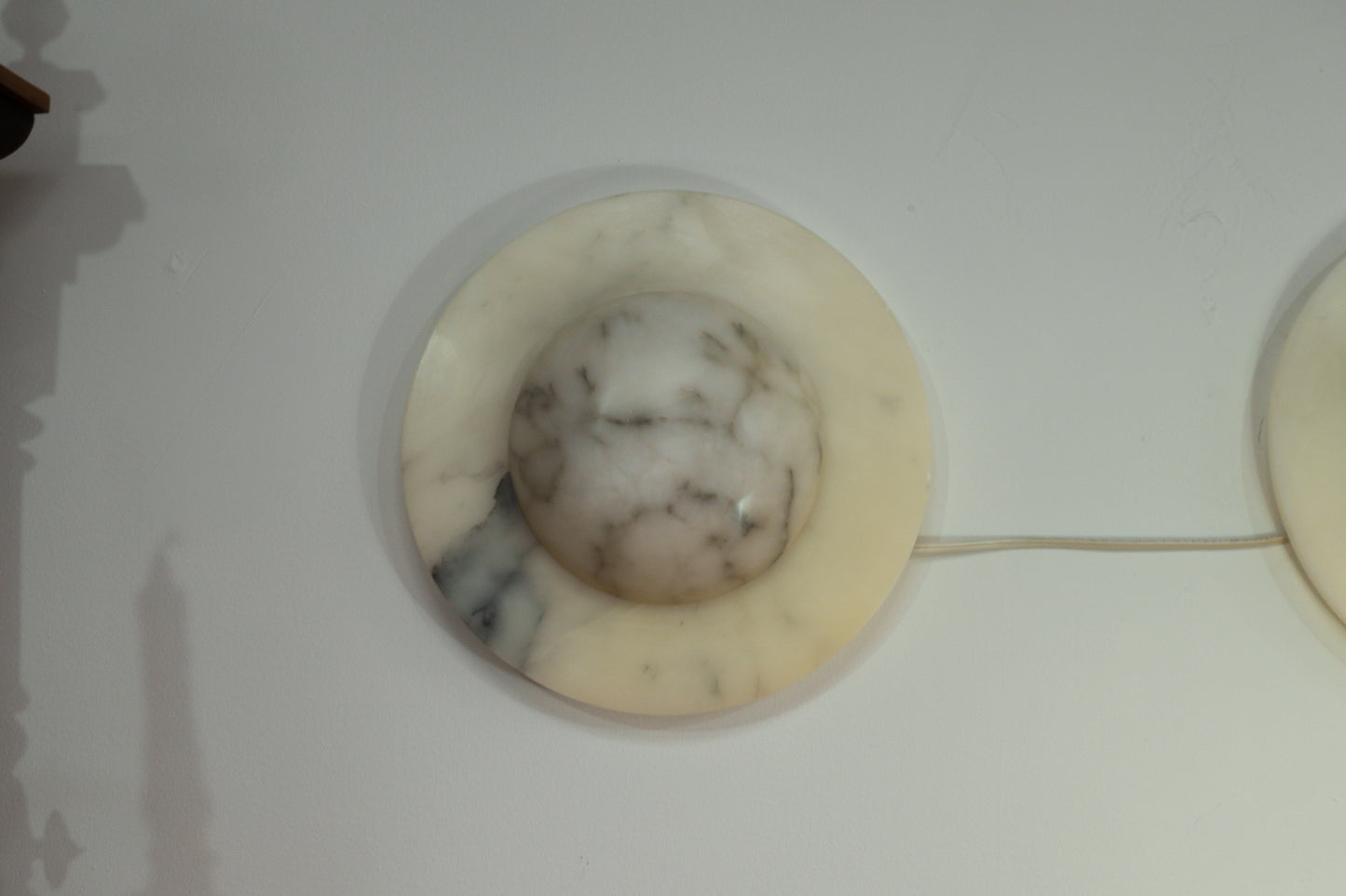 Moon Motif Alabaster Wall Sconces
