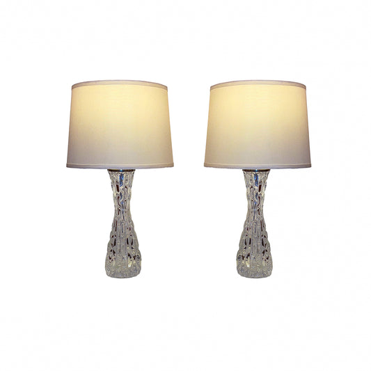 Orrefors Table Lamp Pair