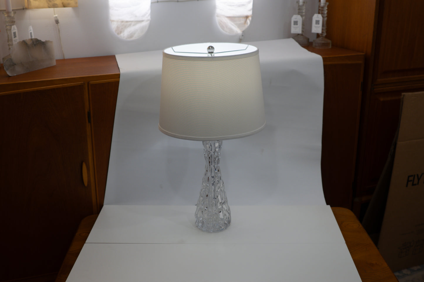 Orrefors Table Lamp Pair