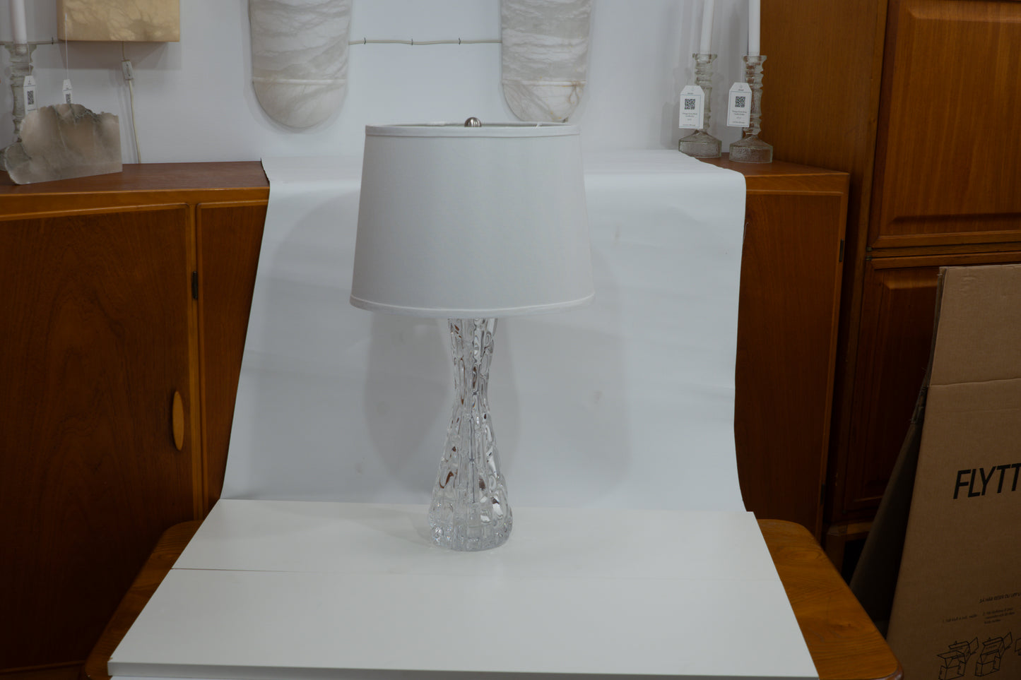 Orrefors Table Lamp Pair