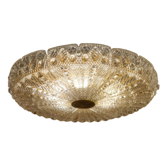 Orrefors Glass Ceiling Fixture, Sweden 1950