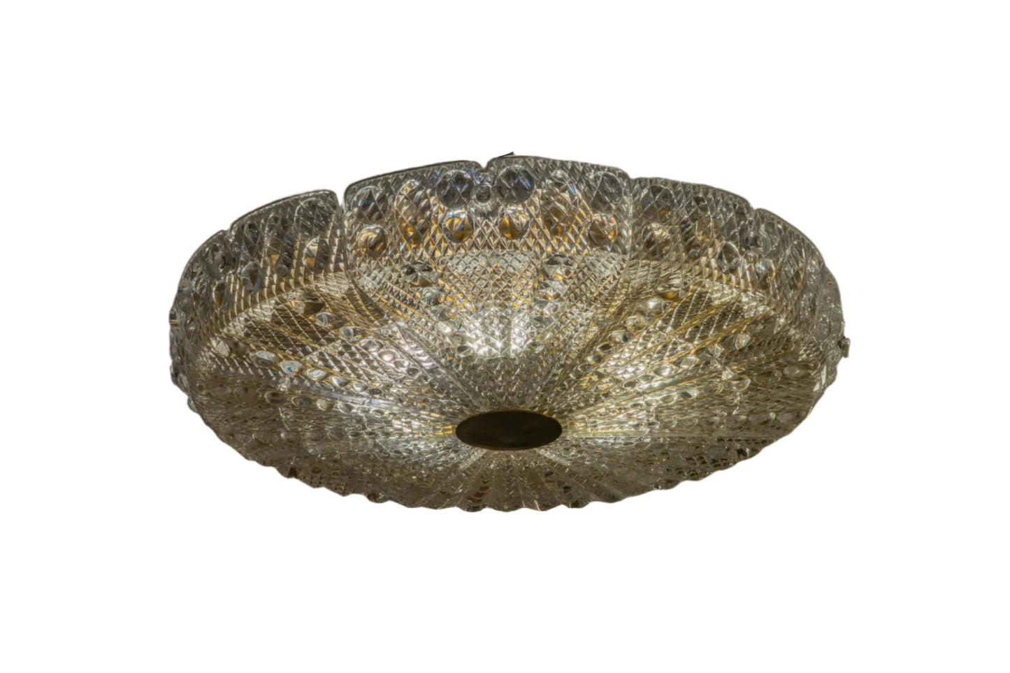 Orrefors Glass Ceiling Fixture, Sweden 1950