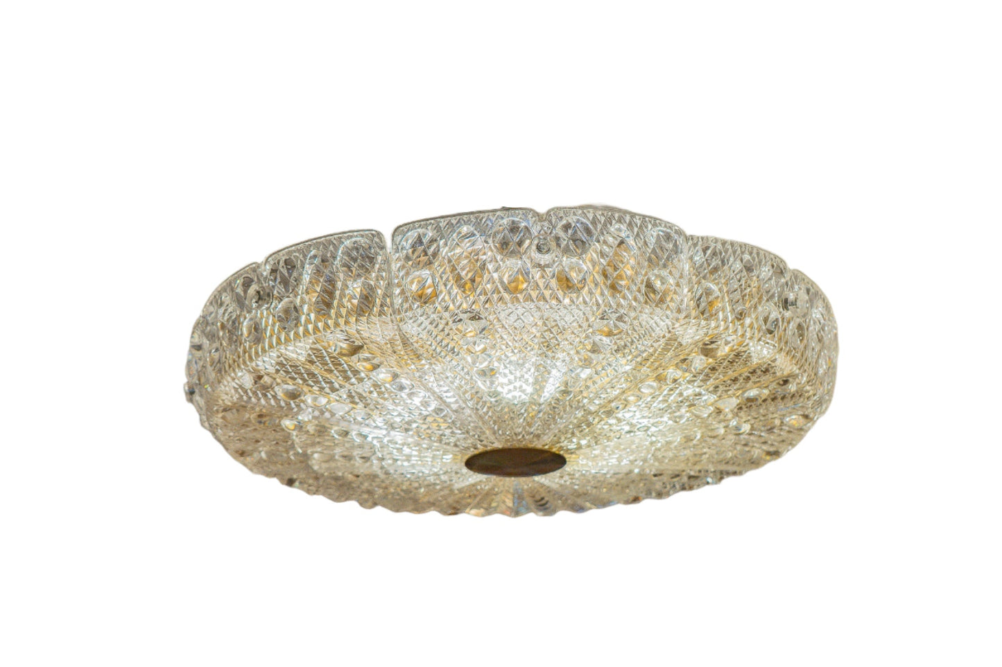 Orrefors Glass Ceiling Fixture, Sweden 1950
