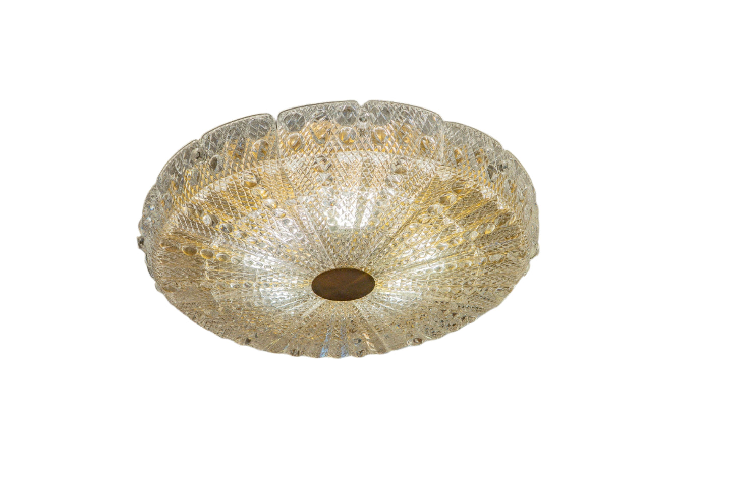 Orrefors Glass Ceiling Fixture, Sweden 1950
